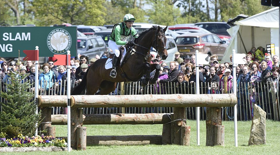 Michael Owen riding The Highland Prince in the cross country at the 2014 Badminton Horse Trials. Picture © Mitsubishi Motors / Kit Houghton